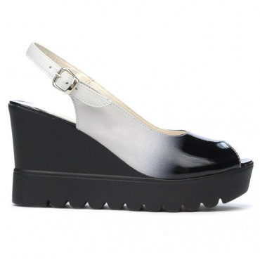 Women sandals 5026 black+white