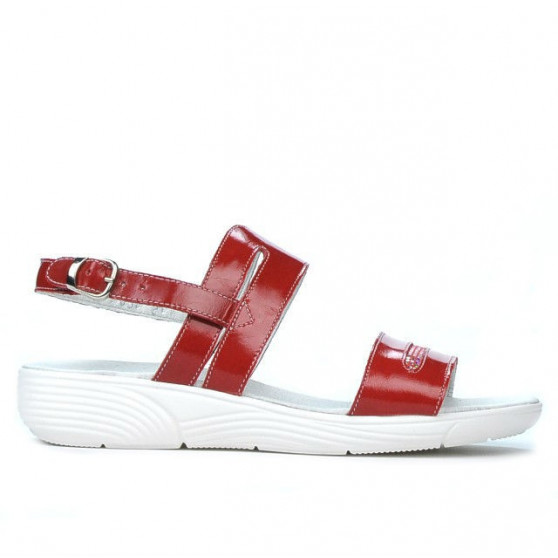 Women sandals 5035 patent red