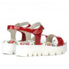 Women sandals 5034 patent red