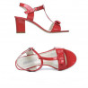 Women sandals 1257 patent red coral