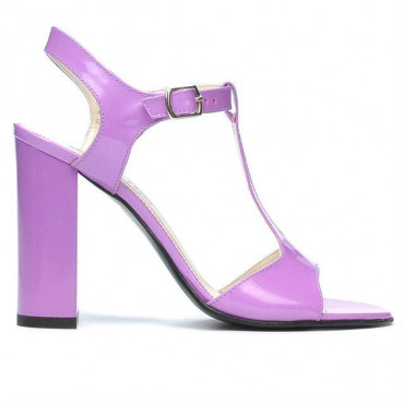 Women sandals 1258 patent light purple