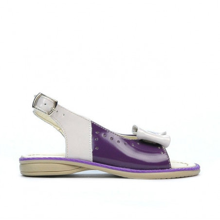 Small children sandals 58c patent purple+beige