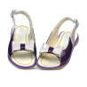 Small children sandals 58c patent purple+beige