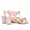 Women sandals 1257 patent beige pearl