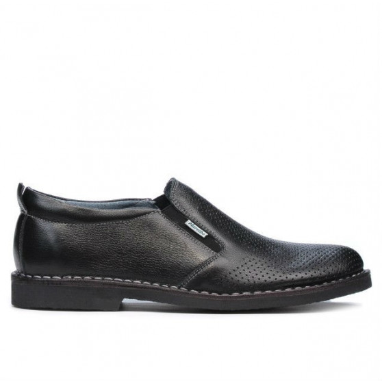 Men casual shoes (large size) 7200mp black perforat