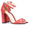 Women sandals 1259 patent red coral