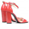 Women sandals 1259 patent red coral