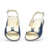 Small children sandals 58c patent indigo+beige