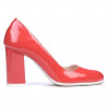 Women stylish, elegant, casual shoes 1254 patent red coral