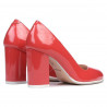 Women stylish, elegant, casual shoes 1254 patent red coral