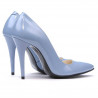 Women stylish, elegant shoes 1241 patent bleu