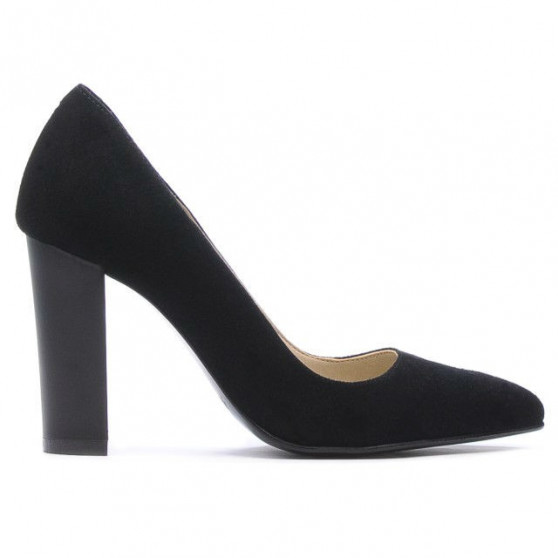 Pantofi eleganti dama 1261 negru antilopa