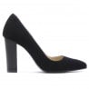 Pantofi eleganti dama 1261 negru antilopa