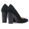 Women stylish, elegant shoes 1261 black antilopa