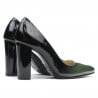Pantofi eleganti dama 1261 lac verde+negru