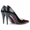 Pantofi eleganti dama 1246 lac bordo+negru