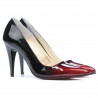 Pantofi eleganti dama 1246 lac bordo+negru