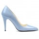 Women stylish, elegant shoes 1246 patent bleu