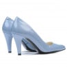 Women stylish, elegant shoes 1234 patent bleu