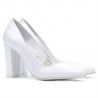 Women stylish, elegant shoes 1261 patent white