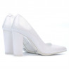 Women stylish, elegant shoes 1261 patent white