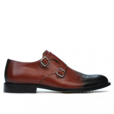 Men stylish, elegant shoes 840 a brown+black