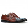 Men stylish, elegant shoes 840 a brown+black