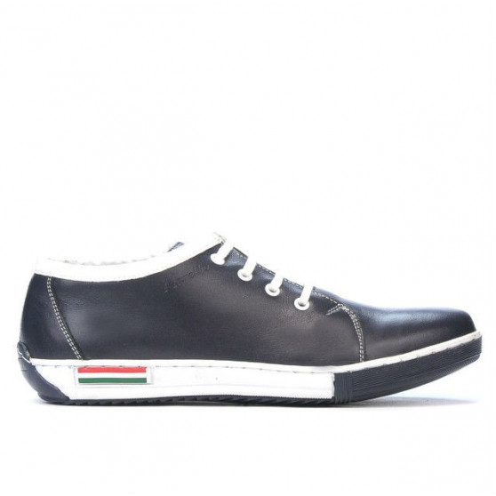 Teenagers stylish, elegant shoes 309 indigo+white