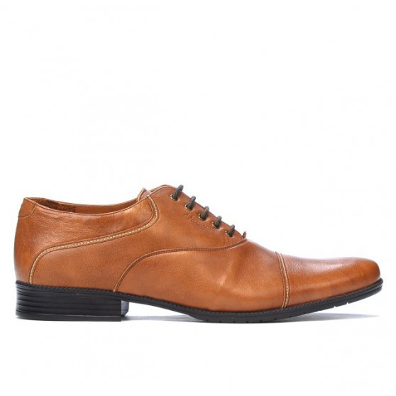 Men stylish, elegant, casual shoes 738 brown cerat