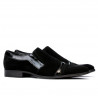Pantofi eleganti 796 negru velur combinat