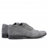 Men stylish, elegant, casual shoes 738 gray velour 