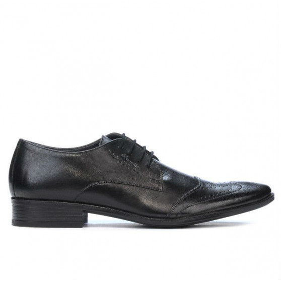Men stylish, elegant shoes 795 black
