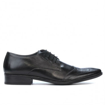 Men stylish, elegant shoes 795 black