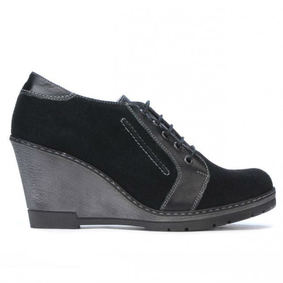 Women casual shoes 625 black velour combined
