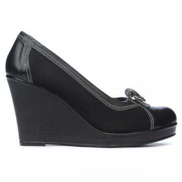 Pantofi casual dama 178 negru combinat