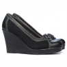 Pantofi casual dama 178 negru combinat