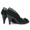 Pantofi eleganti dama 1065 negru antilopa+lac negru