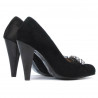 Pantofi eleganti dama 1067 negru antilopa