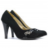 Women stylish, elegant shoes 1040 black antilopa