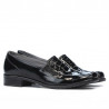 Women casual shoes 649 croco patent black