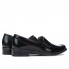 Pantofi casual dama 649 croco lac negru