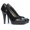 Pantofi eleganti dama 1092-1 negru antilopa