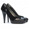 Women stylish, elegant shoes 1092-1 black antilopa