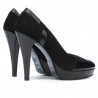 Women stylish, elegant shoes 1092-1 black antilopa