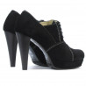 Women stylish, elegant shoes 1091 black antilopa