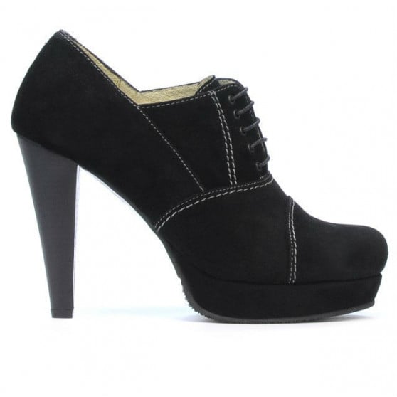 Pantofi eleganti dama 1091 negru antilopa