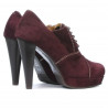 Women stylish, elegant shoes 1091 burgundy antilopa