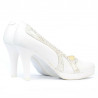Women stylish, elegant shoes 1208pl white combined