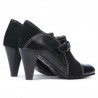 Pantofi eleganti dama 1210 negru antilopa combinat