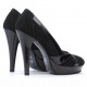 Women stylish, elegant shoes 1206 black antilopa combined